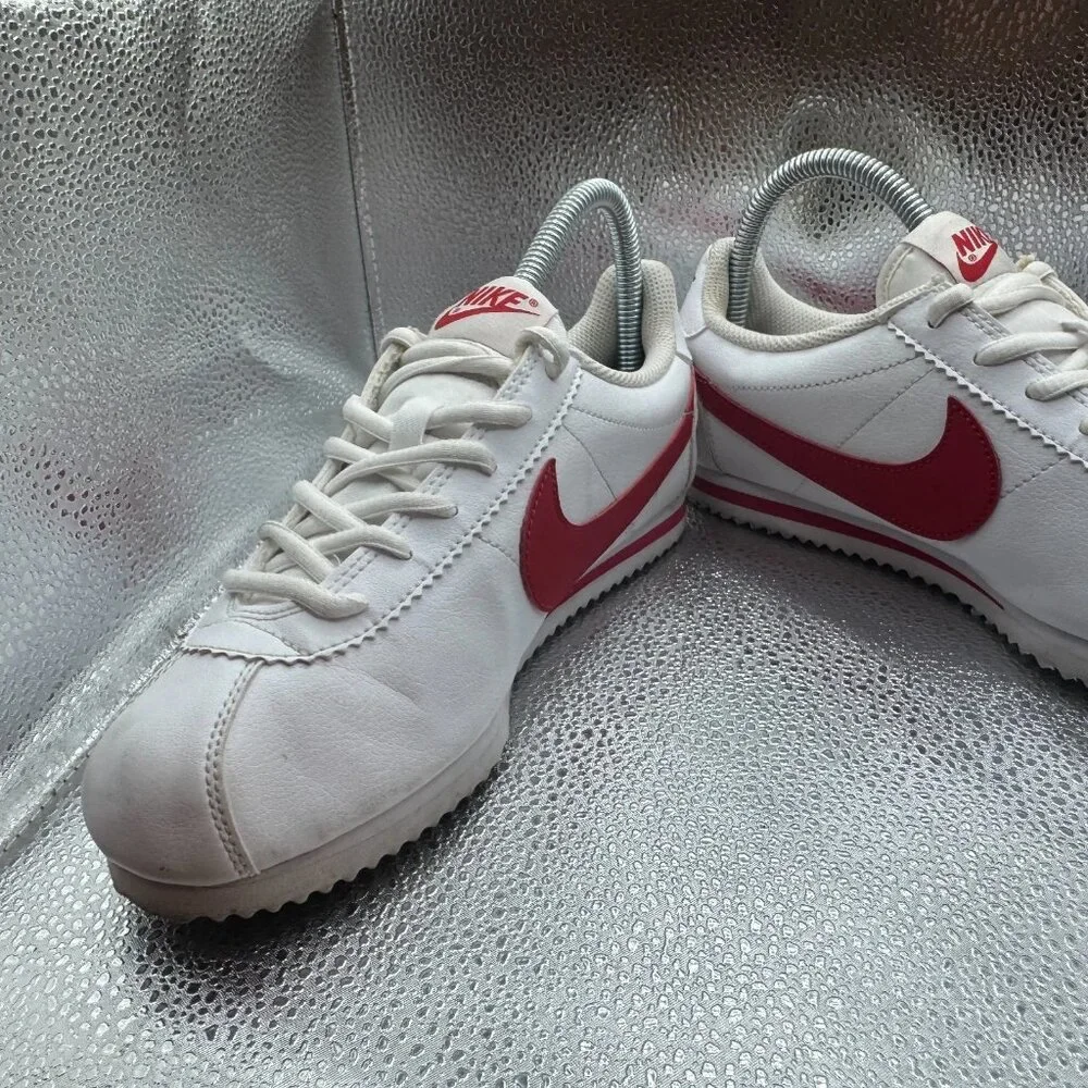 Size 6Y Nike Cortez Basic SL‎ Low Kids White Lace-Up Casual Shoes 749482-103